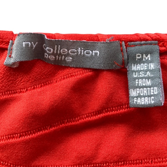 Vintage 90s Wavy Stretch Tank Lightweight Red Petite Medium - Picture 6 of 8